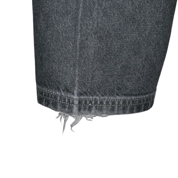 Vintage FUBU Cheja Carpenter Cargo Jeans Wide Leg Dark Gray Distressed Frayed 40 - Picture 6 of 9